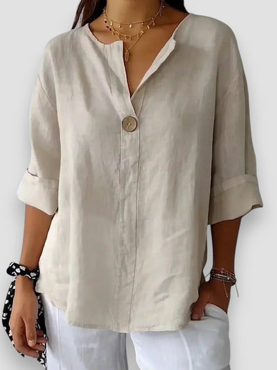 Tessa - Blouse Casual avec Décolleté en V