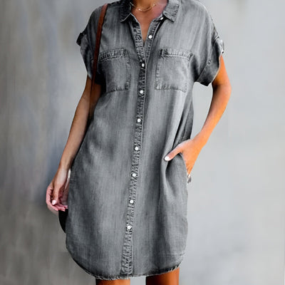 Diana™ | Casual overhemdjurk met knopen