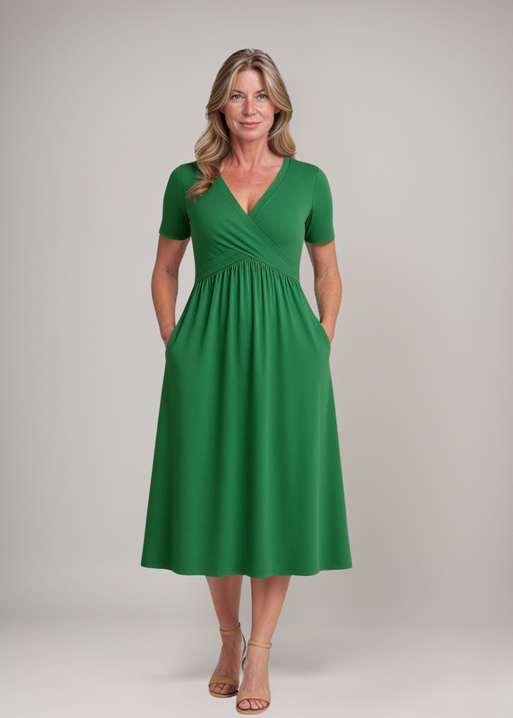 Corazon™ | Midi-jurk met V-hals