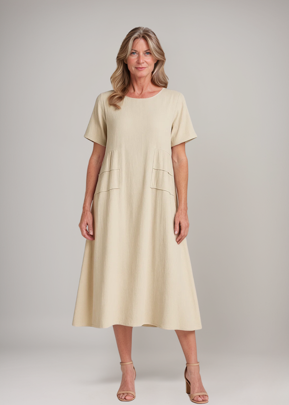 CWJ Maliyah™ | Losse Midi-jurk met Zakken