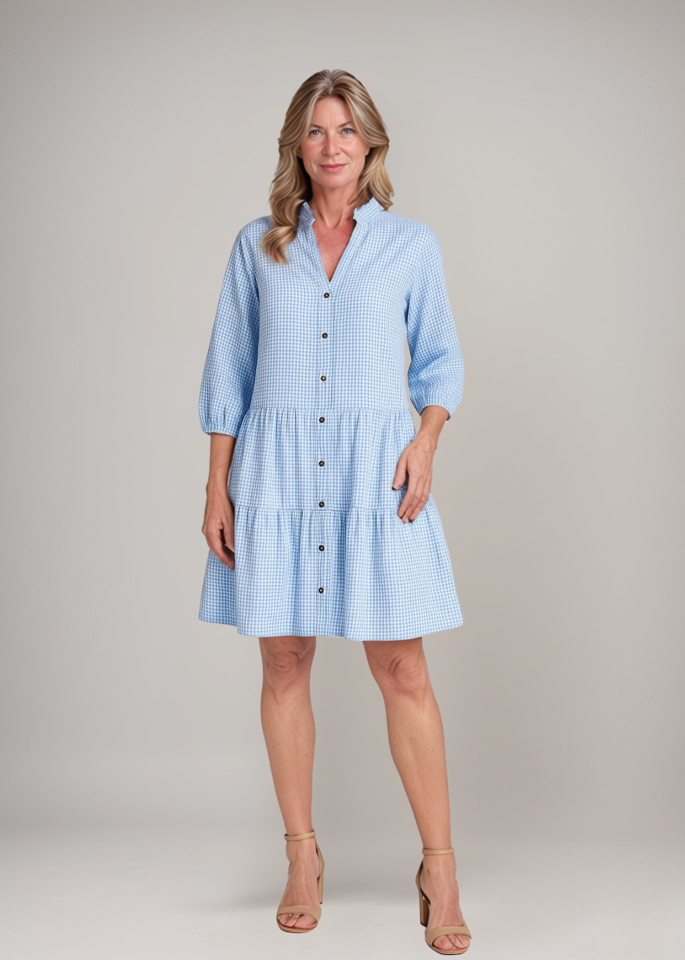 CWJ Ollie™ | Geruit Hemdkleed met Knopen