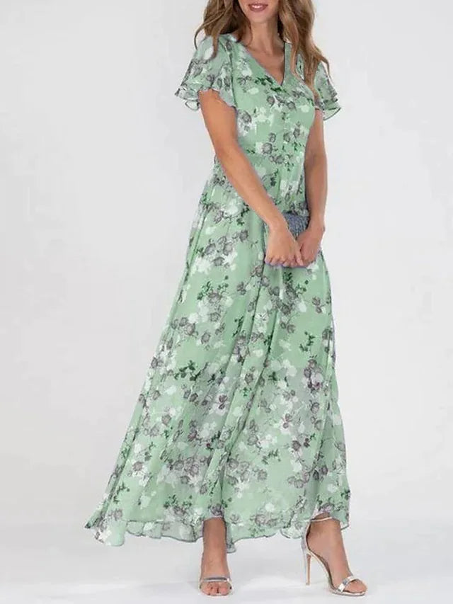 Sofia™ | Bloemenjurk met Volantmouwen