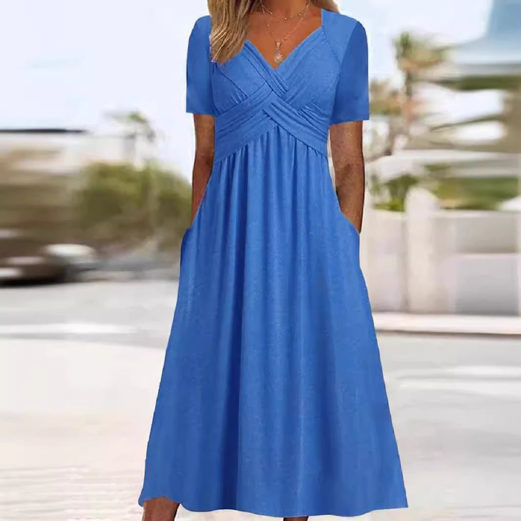 CWJ Delilah™ | Midi-jurk met taille-naad en zakken