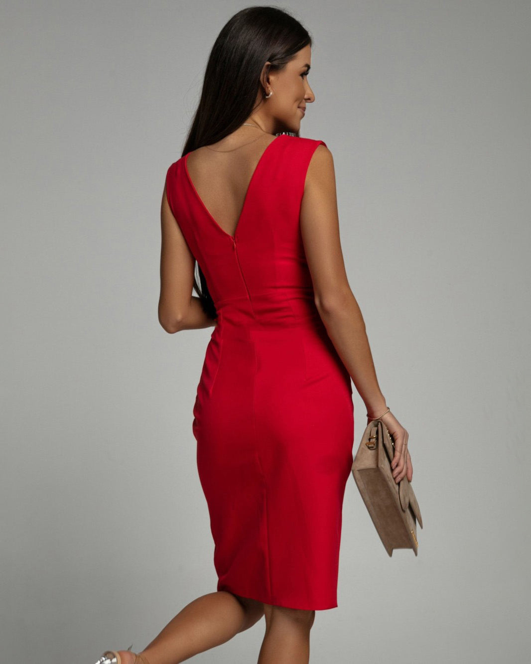 Celina™ | Cocktailjurk met plooienontwerp