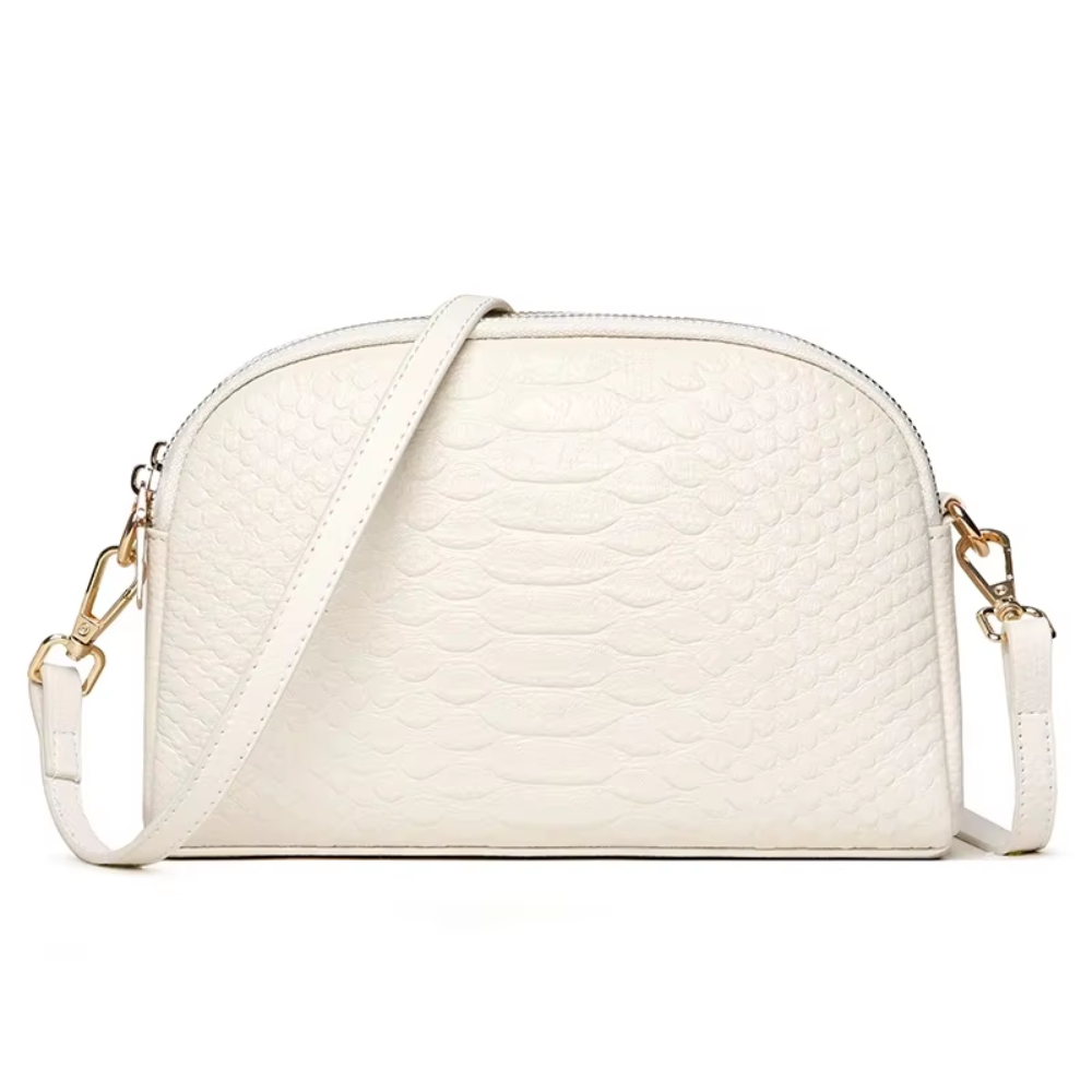 Cora | Belle mini sac à bandoulière en simili cuir avec motif crocodile