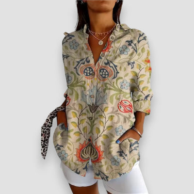 Sofia | Blouse à Fleurs Élégante