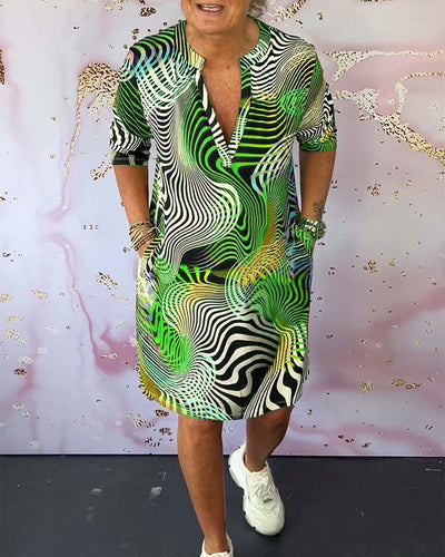 CWJ Sonya™ | Jurk met optische illusie en T-shirt snit