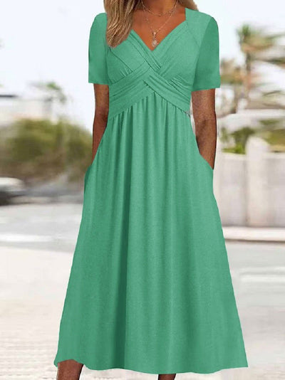 CWJ Delilah™ | Midi-jurk met taille-naad en zakken