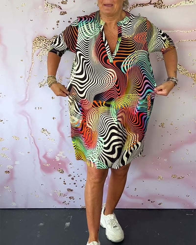 CWJ Sonya™ | Jurk met optische illusie en T-shirt snit
