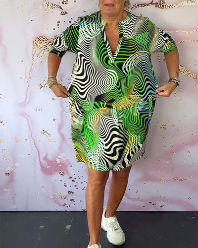 CWJ Sonya™ | Jurk met optische illusie en T-shirt snit