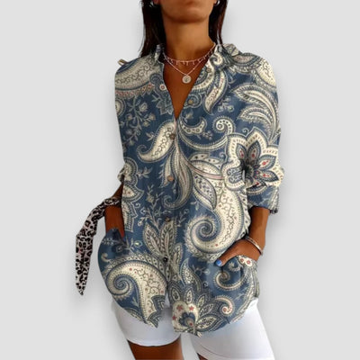 Sofia | Blouse à Fleurs Élégante
