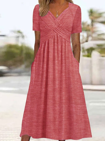 CWJ Delilah™ | Midi-jurk met taille-naad en zakken