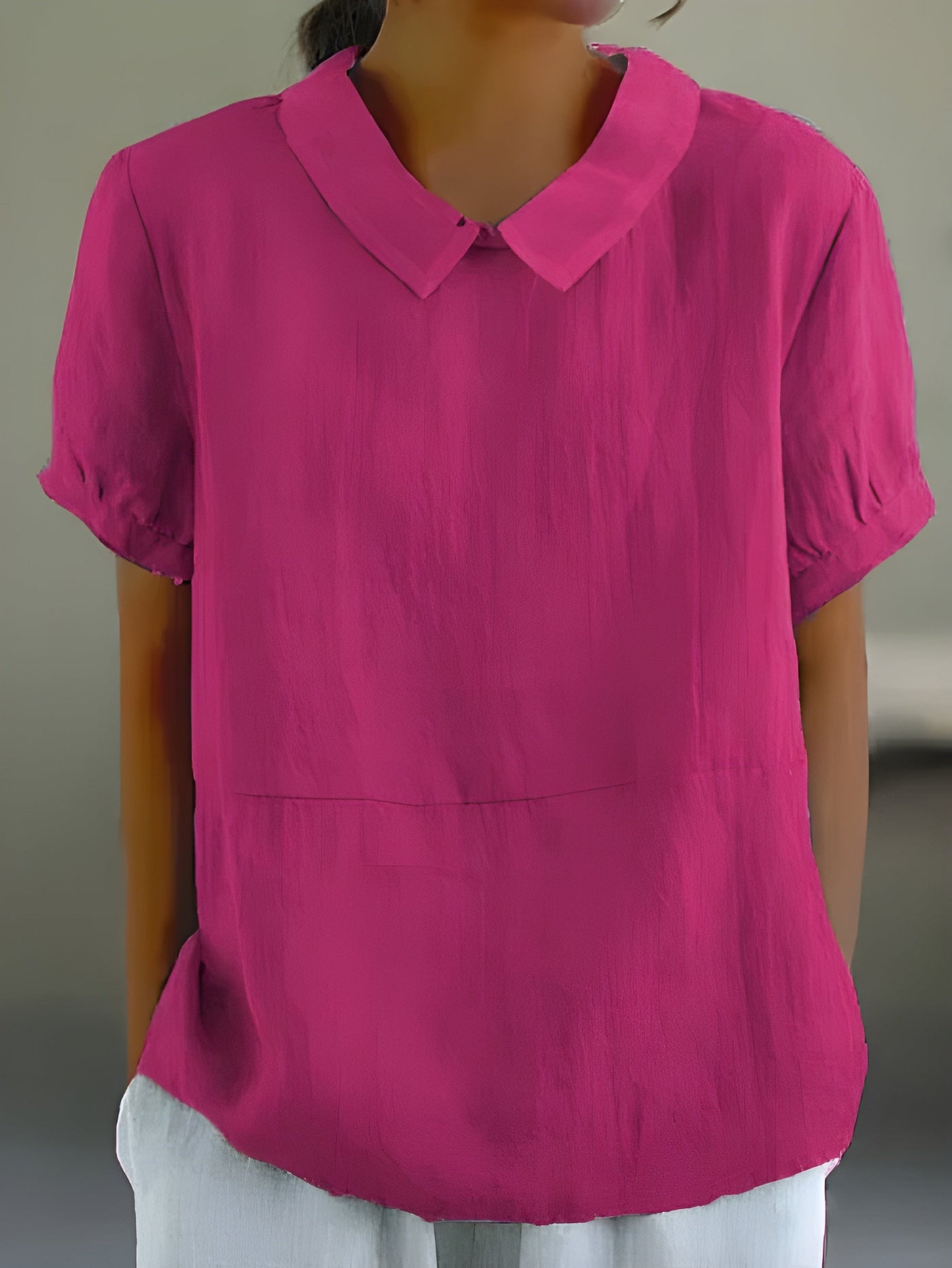 Camille™ | Flowing blouse with chic collar