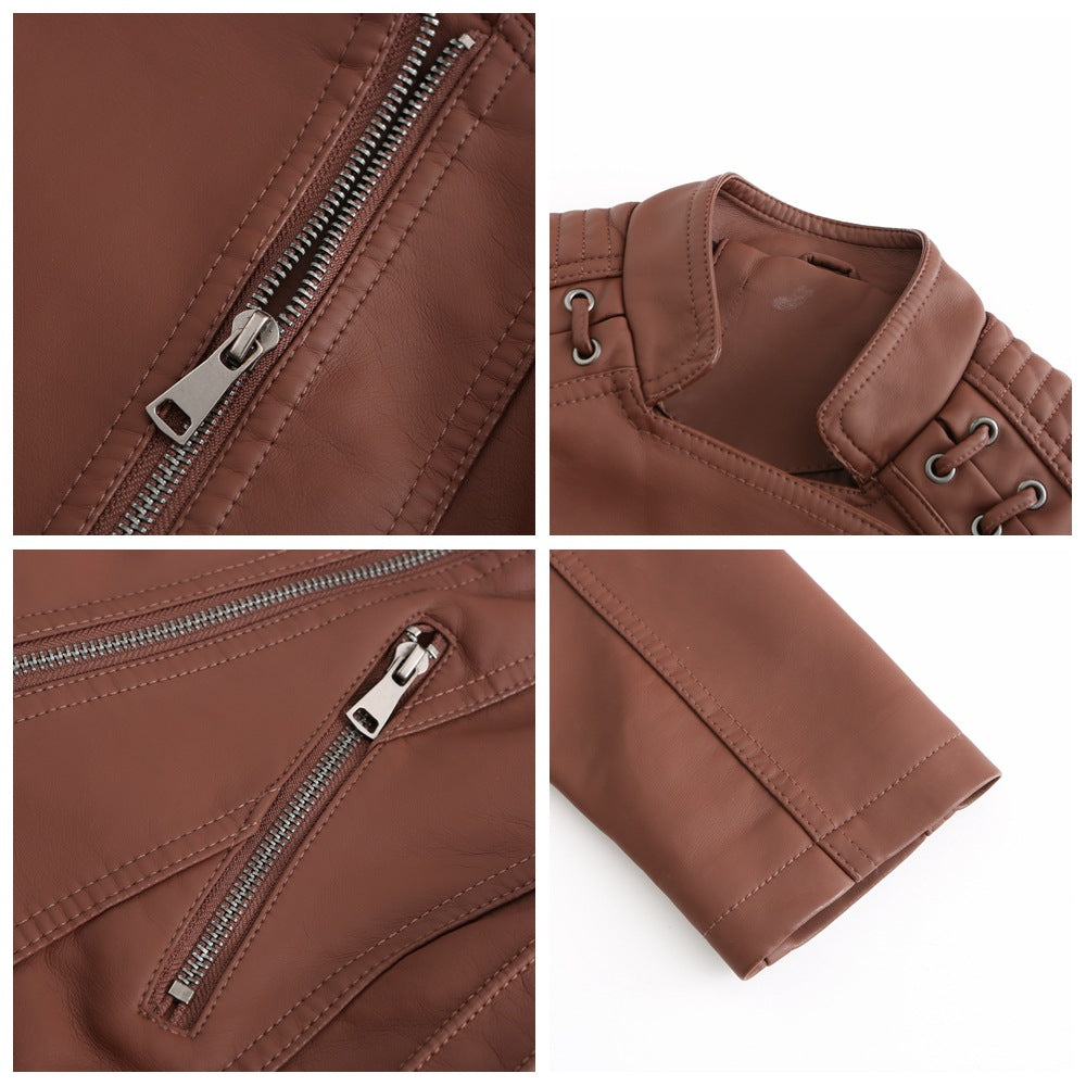 💥vente chaude🔥Veste en cuir d'agneau lavé