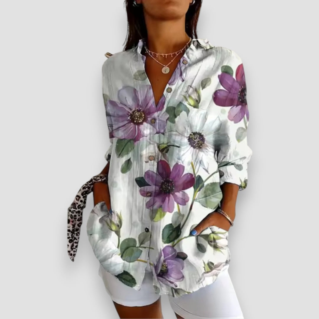 Sofia | Blouse à Fleurs Élégante