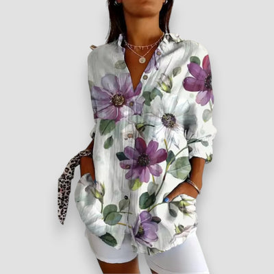 Sofia | Blouse à Fleurs Élégante