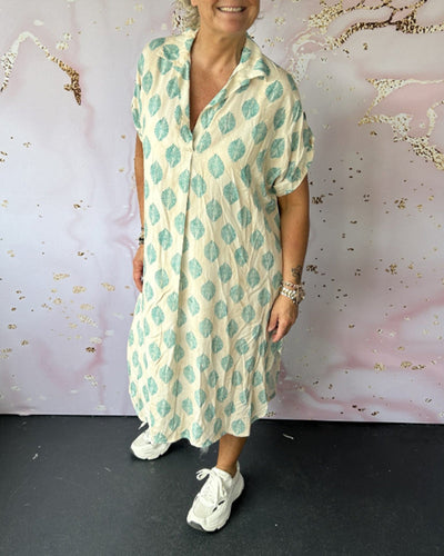 Liora™ | Robe d'été ample avec col revers et manches courtes