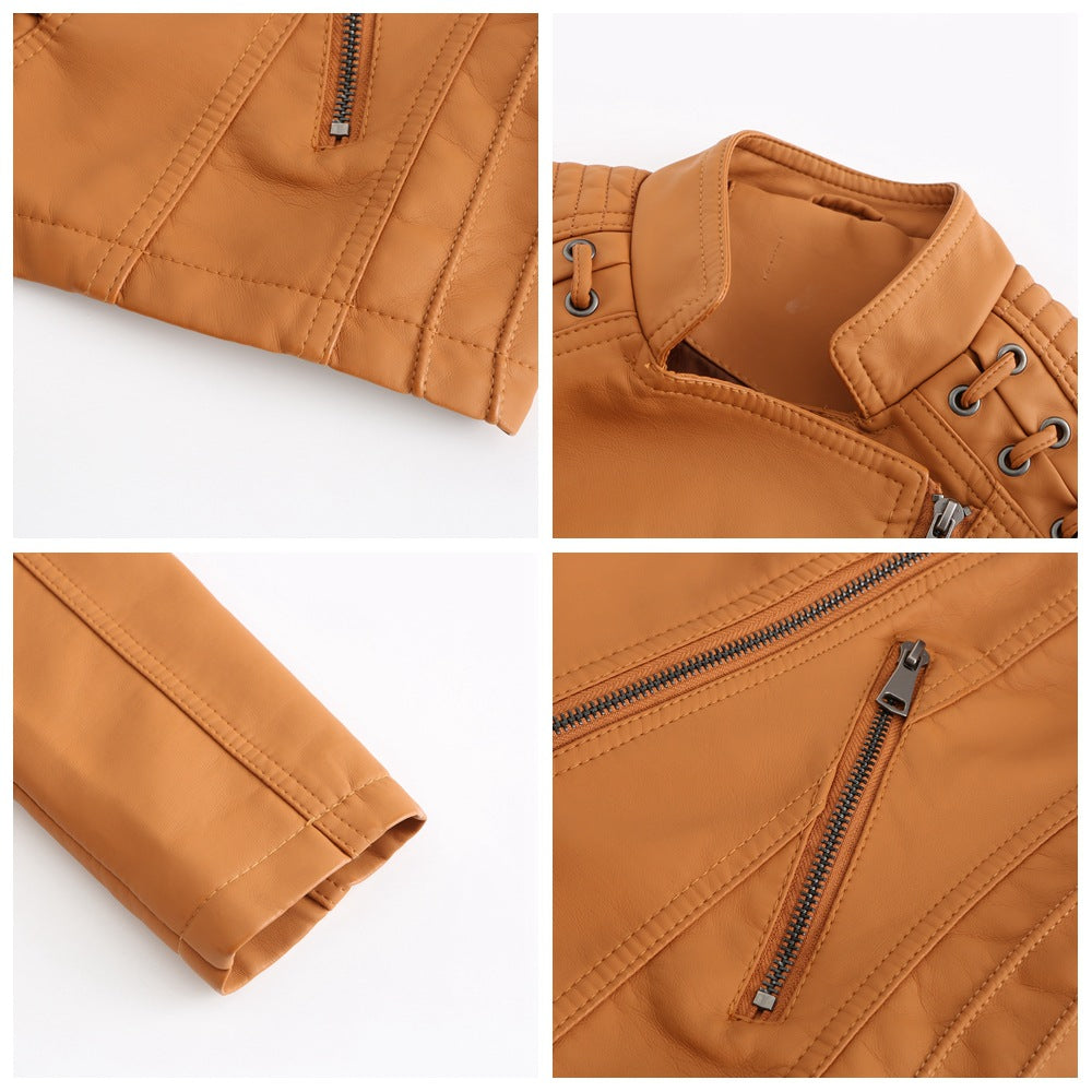 💥vente chaude🔥Veste en cuir d'agneau lavé