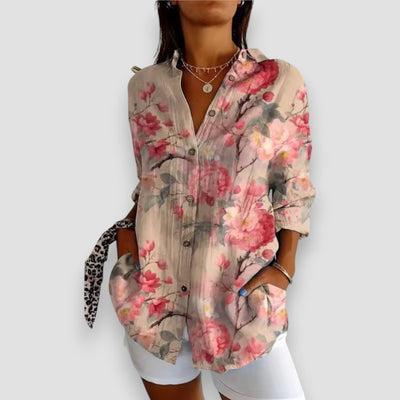 Sofia | Blouse à Fleurs Élégante