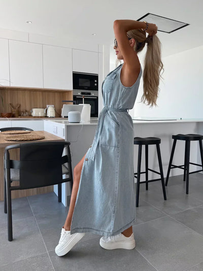 Louisa | Maxi Dress in Denim