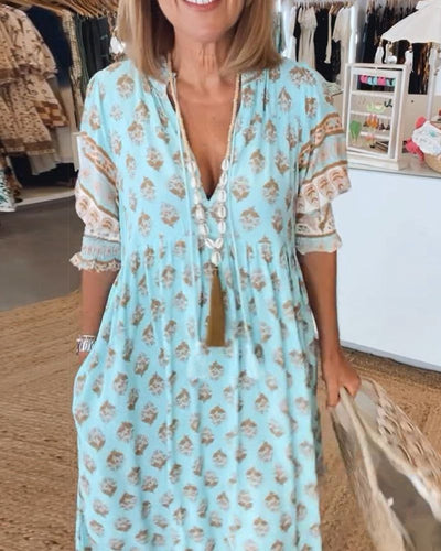 CWJ Hilga™ | Boho-tunika met kwastjes