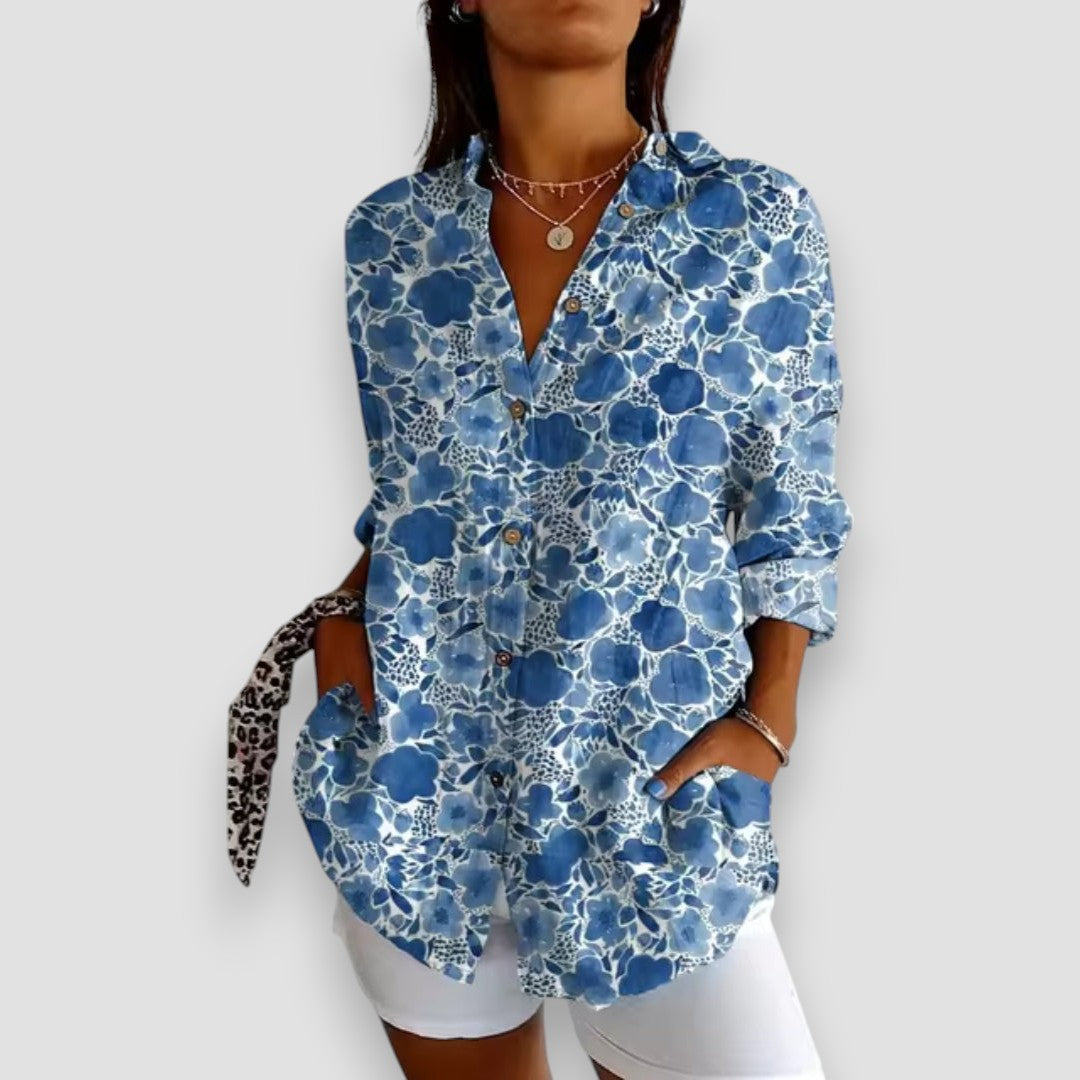 Sofia | Blouse à Fleurs Élégante