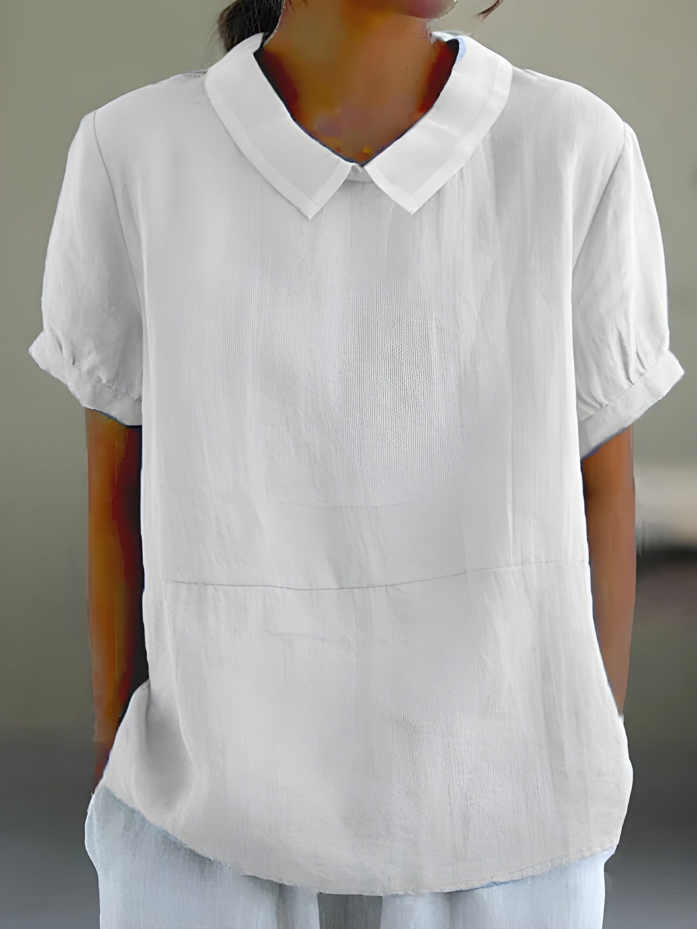 Camille™ | Flowing blouse with chic collar
