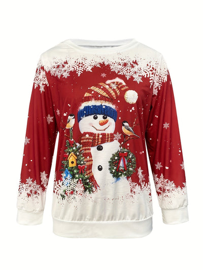 SnowyGlow™ - Warm Winter Jumper with Snowman Design