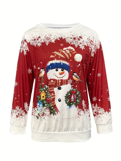 SnowyGlow™ - Pull d'hiver chaud avec design de bonhomme de neige