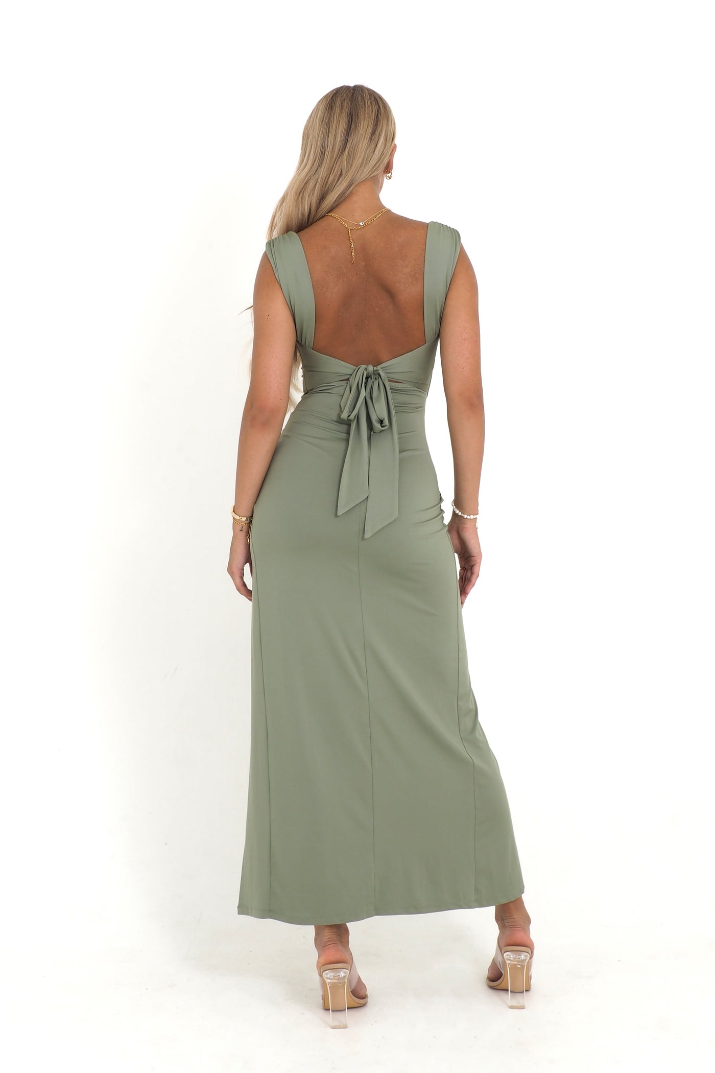 Claire™ | Figure-Enhancing Split Dress with Ruffles