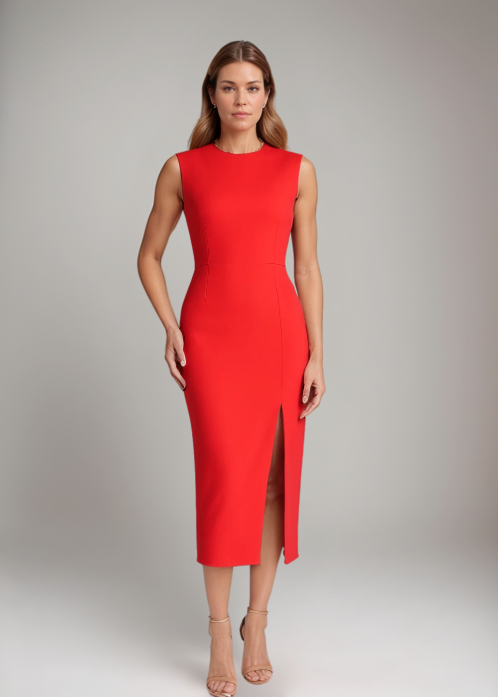 CWJ Carolin™ | Elegante Mouwloze Midijurk