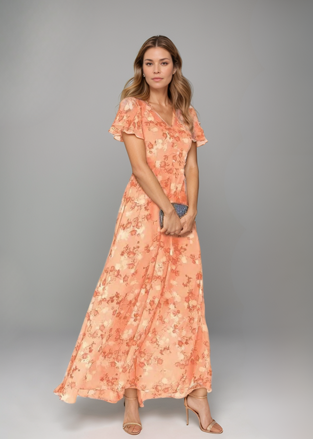 Sofia™ | Bloemenjurk met Volantmouwen