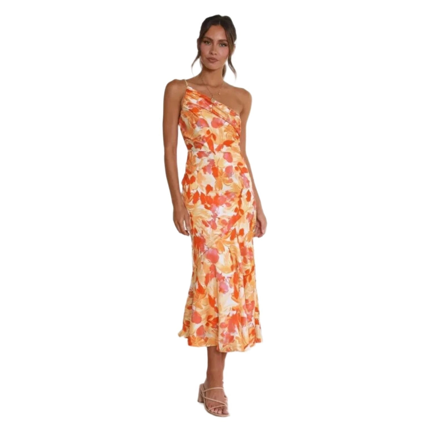 Viktoria™ | Asymmetrische Maxijurk met Bloemenpatroon