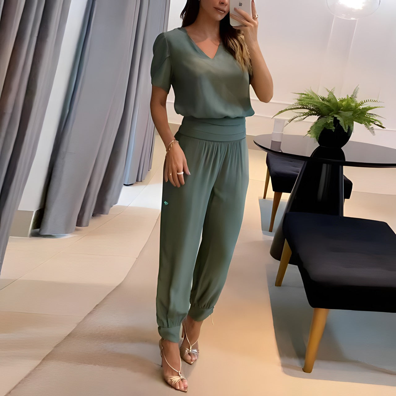 SELENA™ - Ensemble Tendance de Blouse et Pantalon