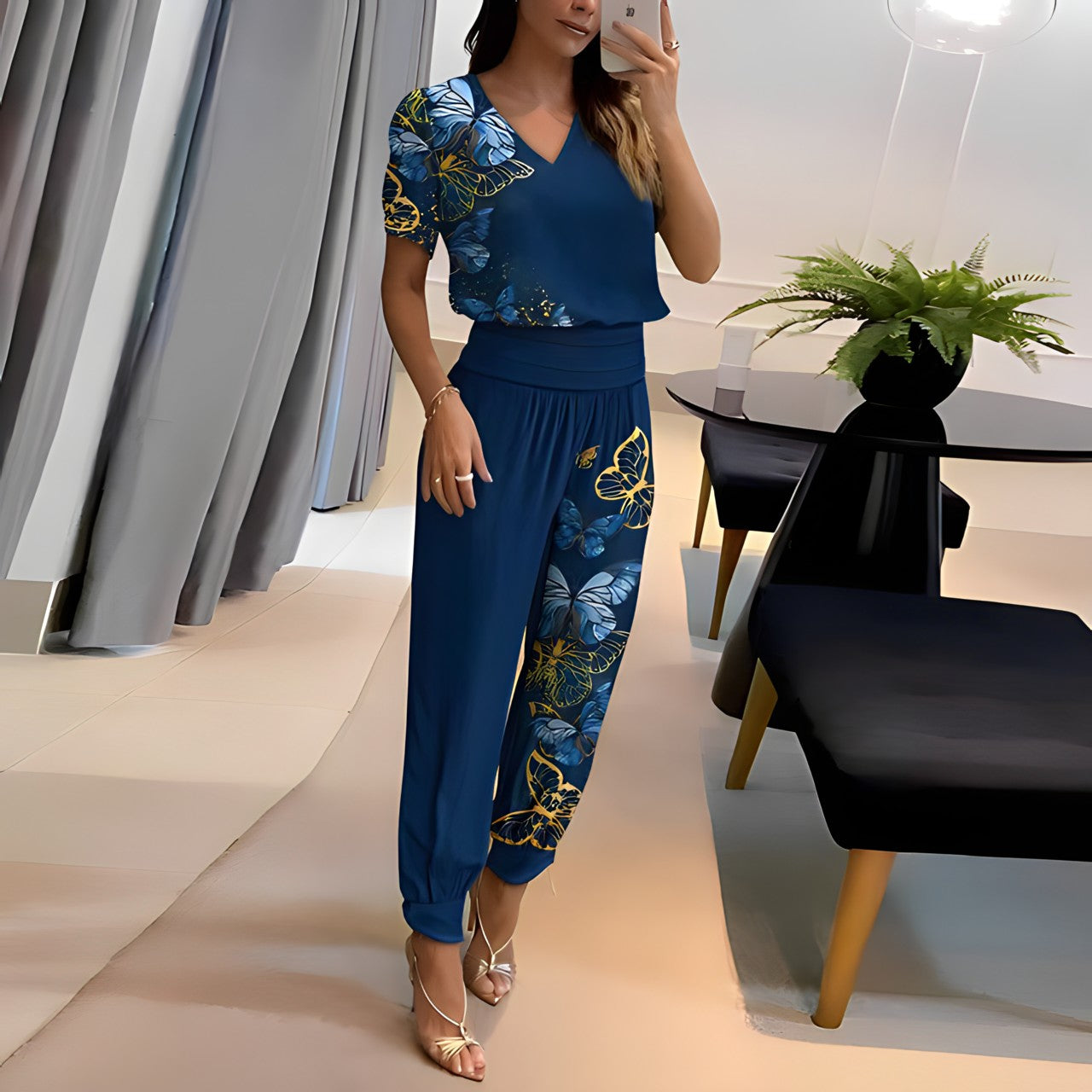 SELENA™ - Ensemble Tendance de Blouse et Pantalon