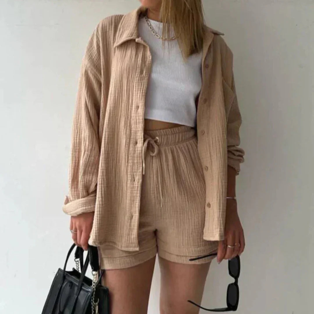 Adélie™ | 2-piece set with shirt and shorts made of cotton