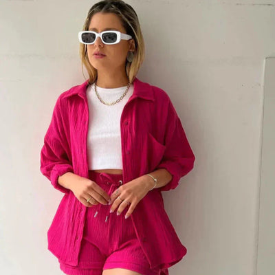 Adélie™ | 2-piece set with shirt and shorts made of cotton
