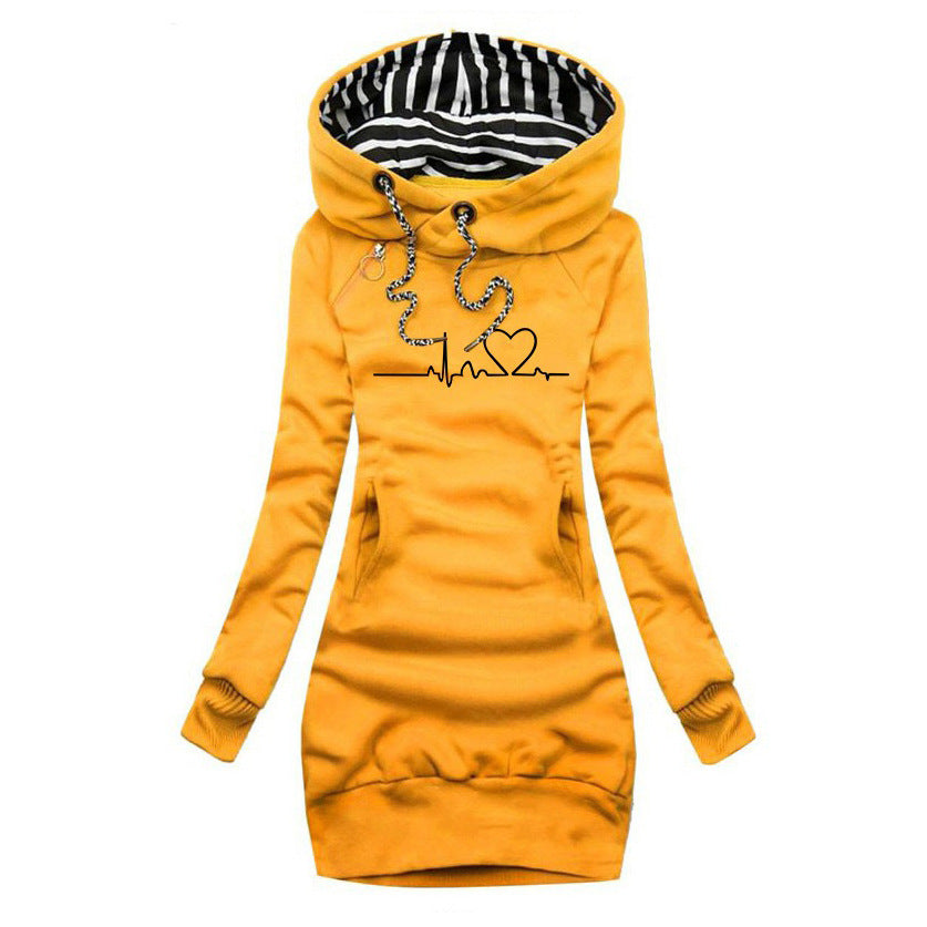 Cécile | Robe-pull imprimée Heartbeat