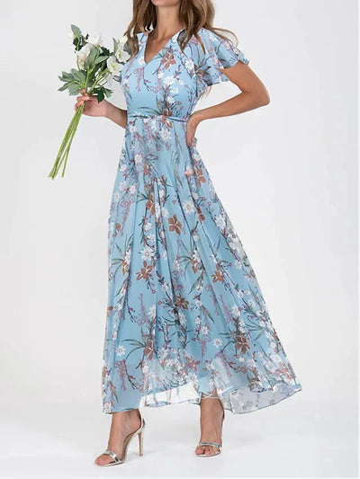 Sofia™ | Bloemenjurk met Volantmouwen