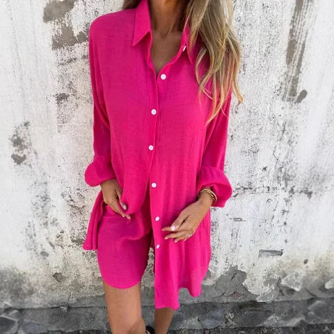 Nora™ | Casual Effortless Blouse and Shorts Set