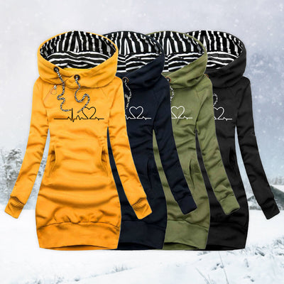 Cécile | Robe-pull imprimée Heartbeat