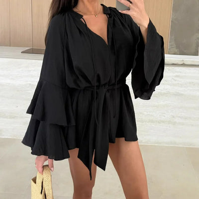 CWJ Dina™ | Luchtige Hemdress met Ceintuur
