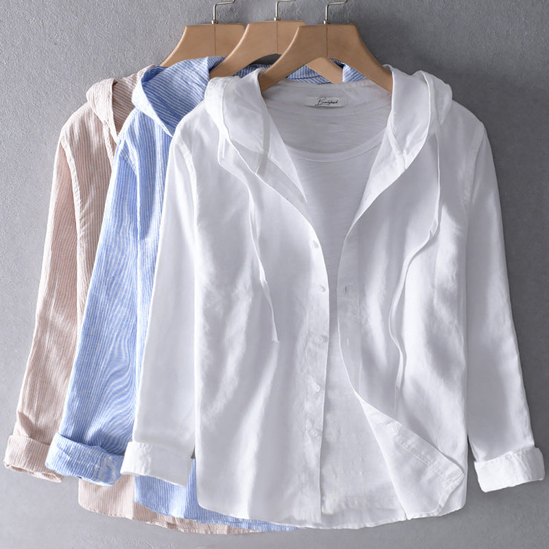 VIRGINIE | Lightweight blouse with hood, casual and versatile