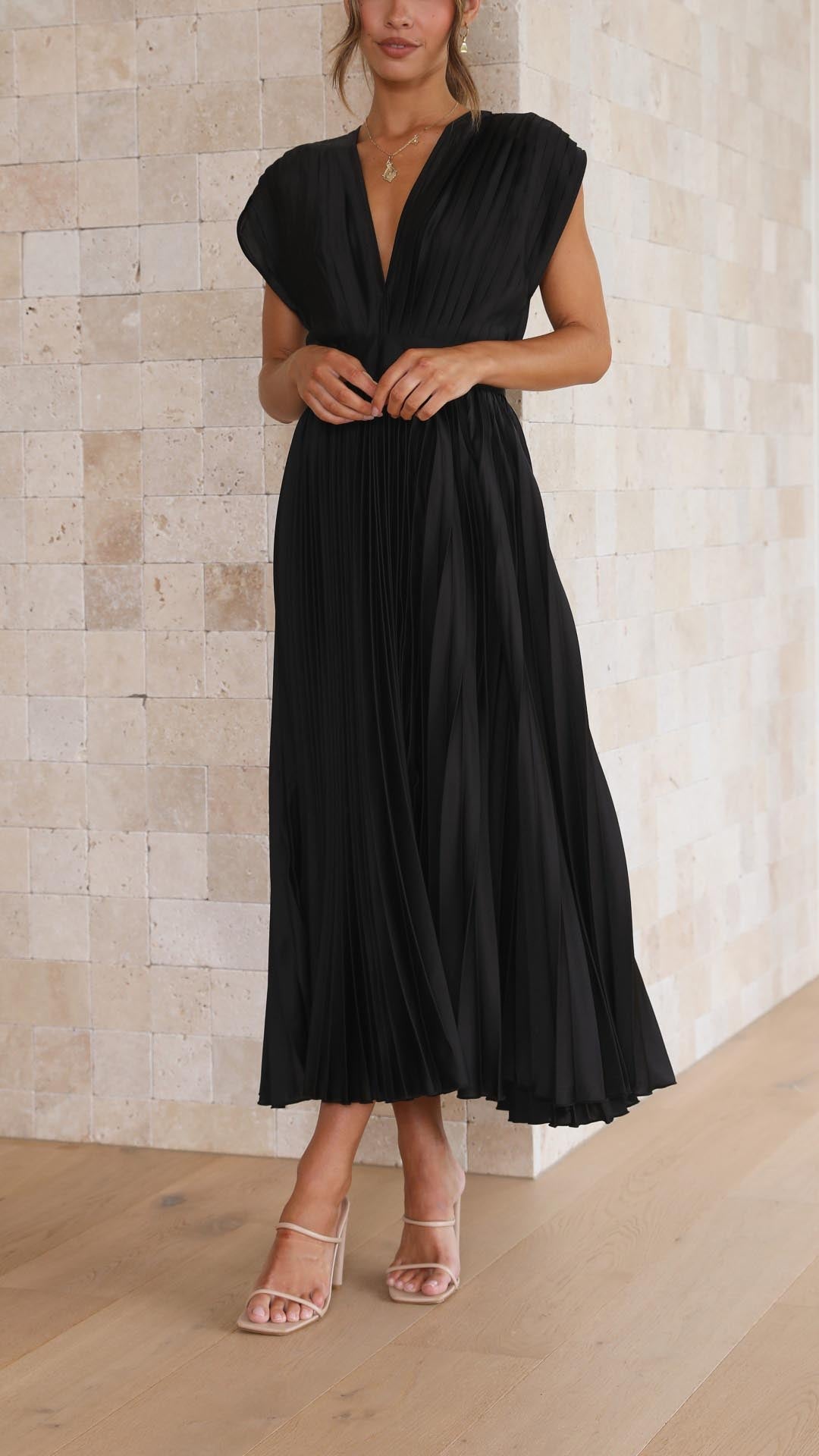 Alexis - Elegante plissé jurk