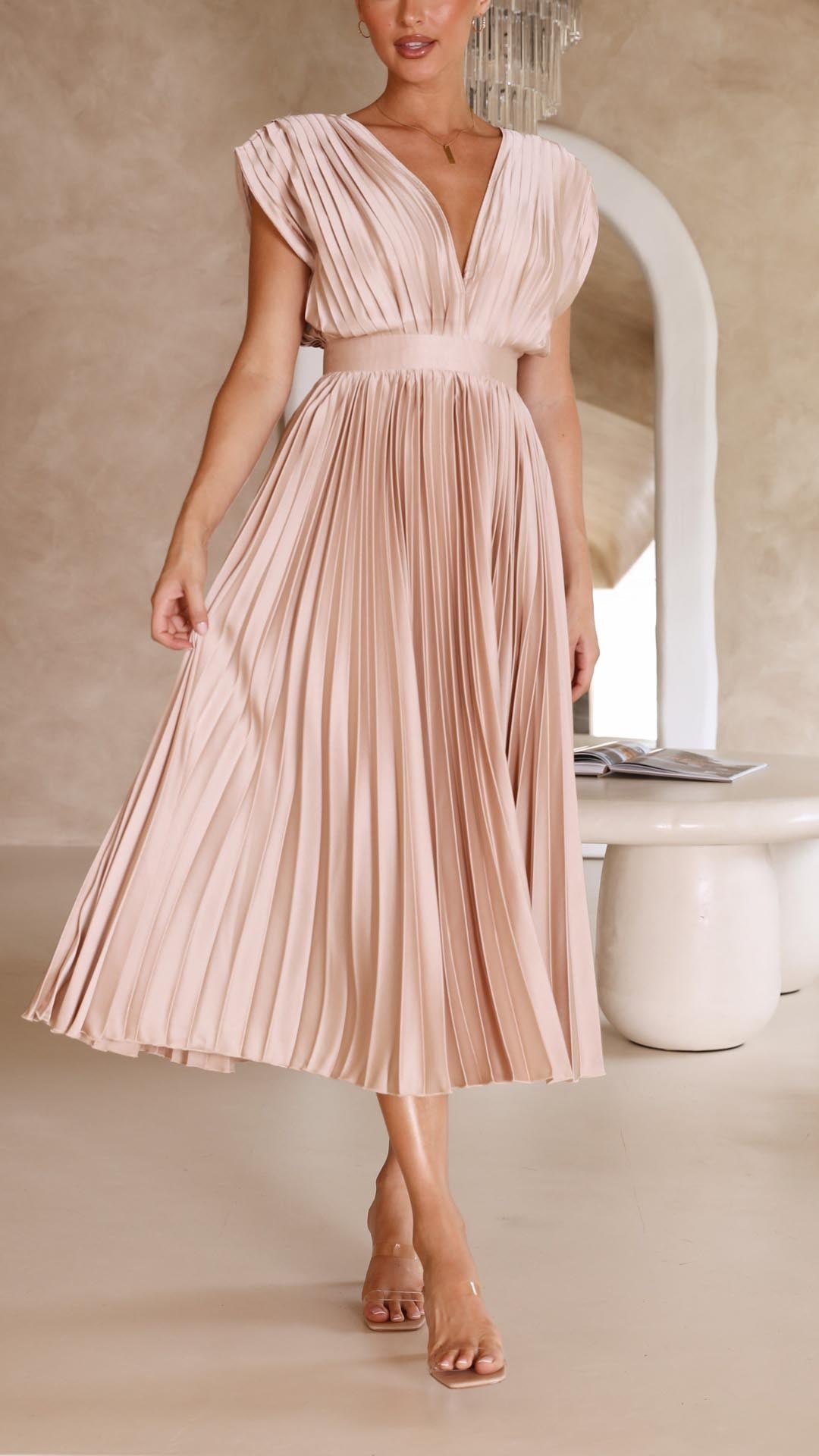 Alexis - Elegante plissé jurk