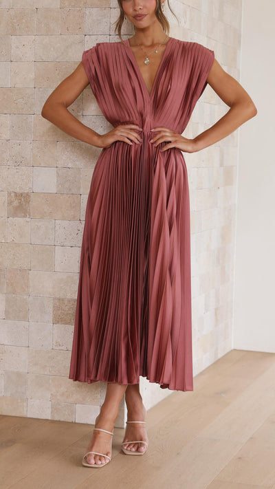 Alexis - Elegante plissé jurk