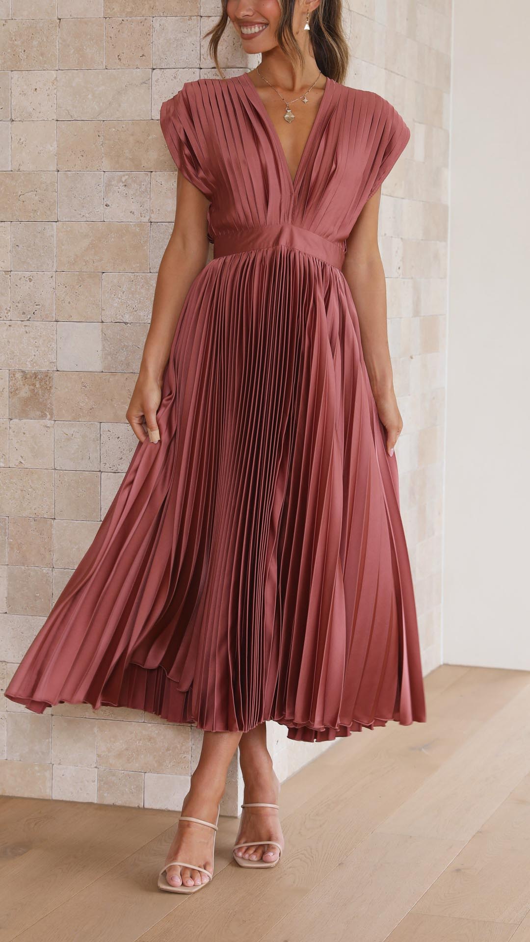 Alexis - Elegante plissé jurk