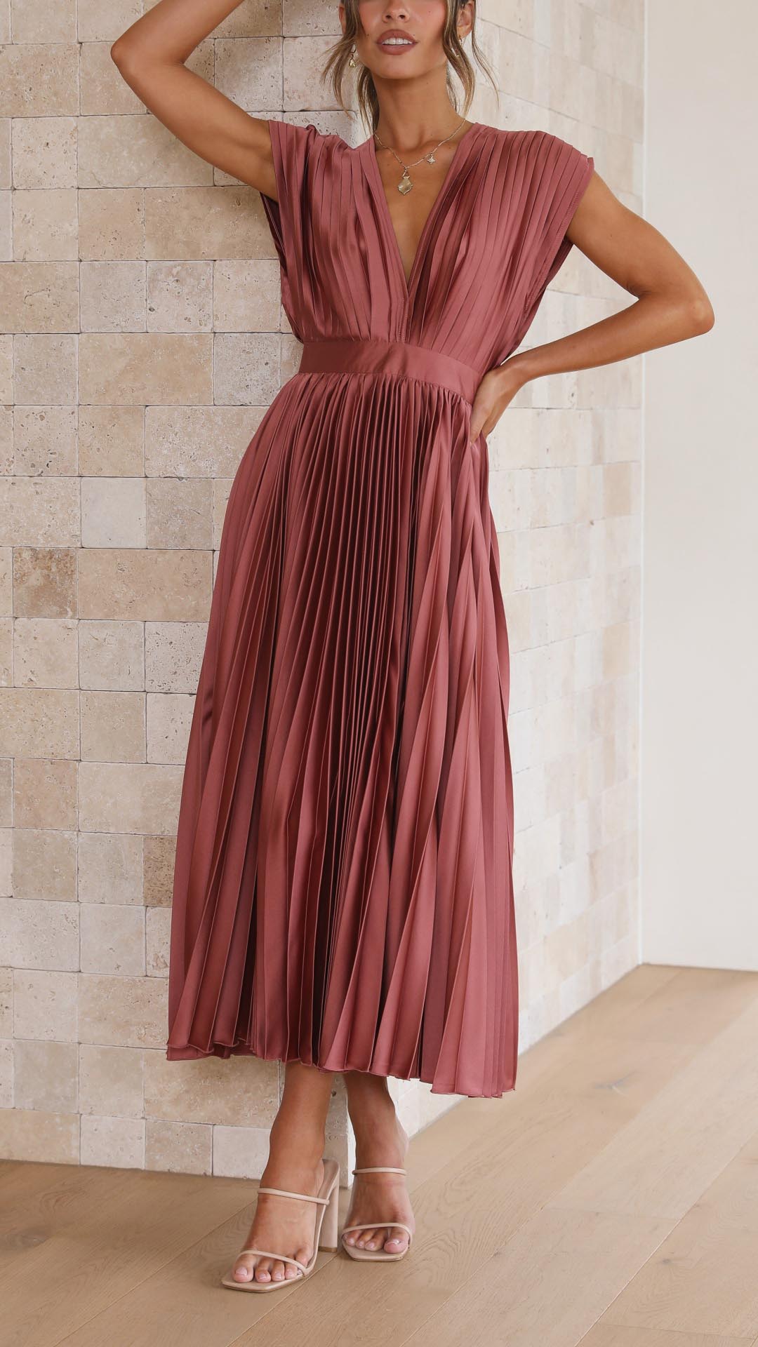 Alexis - Elegante plissé jurk
