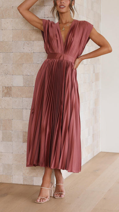 Alexis - Elegante plissé jurk