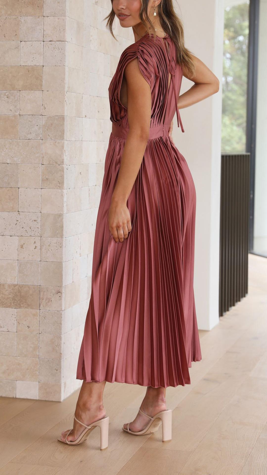 Alexis - Elegante plissé jurk